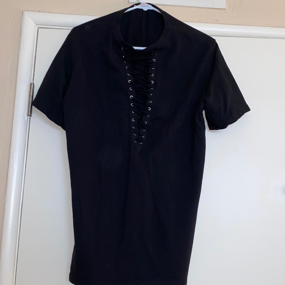Tie oversize shirt dress